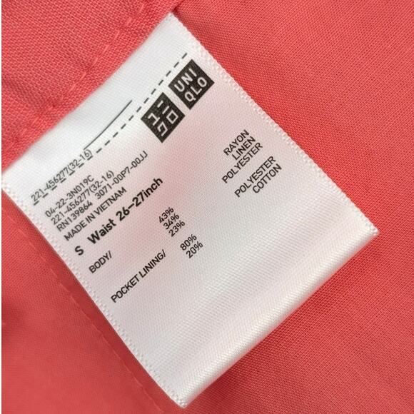 UNIQLO Women's Wrap Front Mini Skort Skirt Elastic Waist Band Pink Size S - Picture 5 of 8